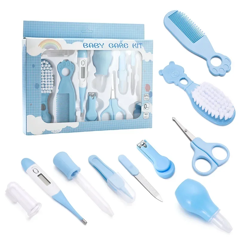 Nasal Suction Device Set, Comb, Baby Brush, Thermometer Tool, Care Set, Complete Accessories, Ten Piece Set, Material Safety