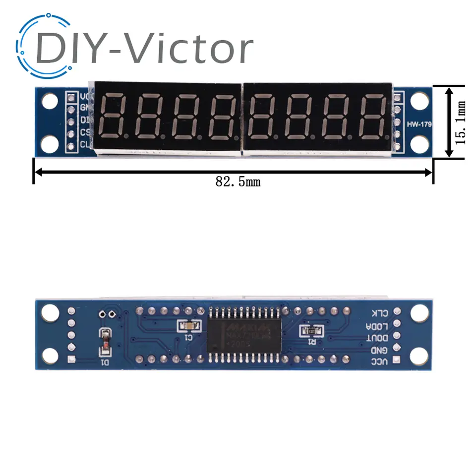MAX7219 LED Microcontroller 4 In one Display with 5P Line Module 5V Operating Voltage for Arduino DIY 8x8 Dot Matrix Common image 6