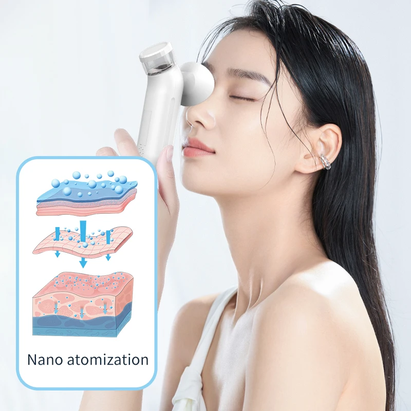 Heated Nano Mist Eye Sprayer Electric Facial Steamer Device Portable Eye Face Moisturizer Massager Eye Drops Tool for Dry Eye