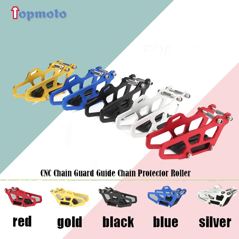 Cnc Chain Guard Guide Chain Protector Roller Dirt Per Honda Cr Crf 125 250 450R Off-Road Motocross Ornamenti E Modanature