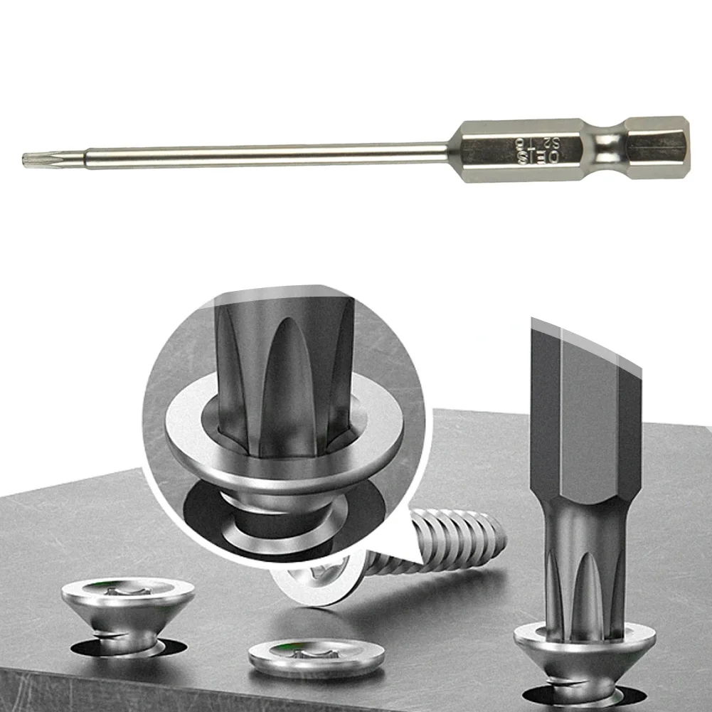 

Accessories Workshop Equipment Screwdriver Hand Tools T6-T40 75mm Alloy Steel Exact Screw Unscrew Hollow Torx Bit