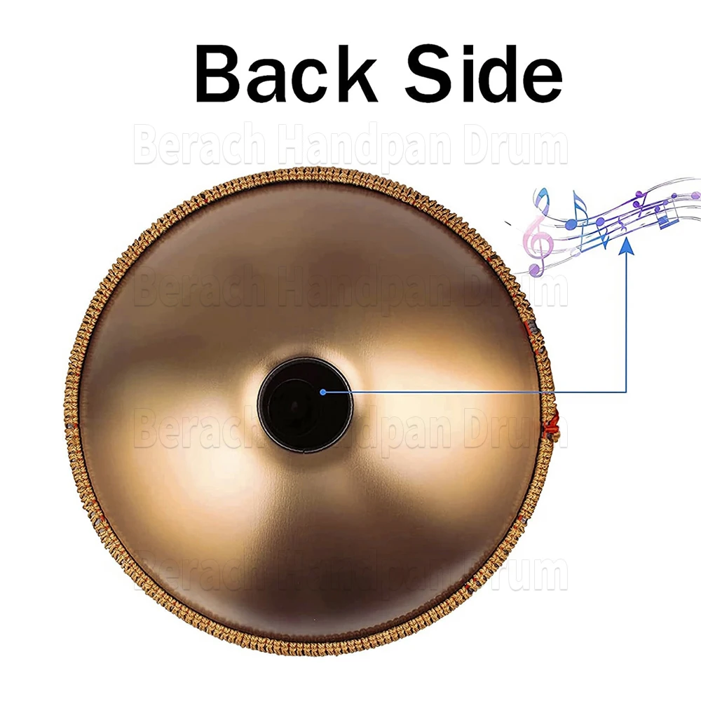 432hz handpan drum 12 note D minor tambourine 22 inch meditation instrument yoga music drum beginner steel tongue