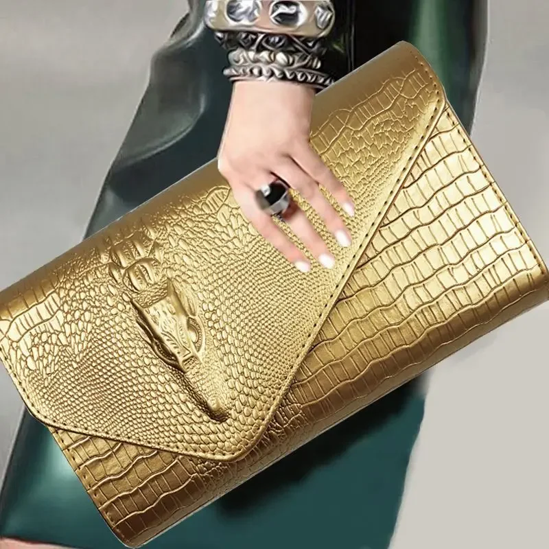 

Female Brand For Chain Women Luxury Messenger Leather Shoulder Bags Bags Crossbody Clutch Handbags Crocodile New Women 2023 Bags