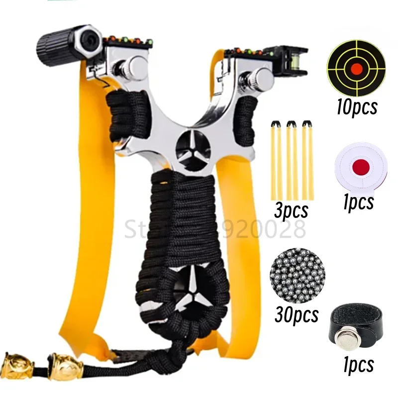 

High-power Laser Aiming Slingshot Outdoor Hunting Shooting Catapult Competition Practice Using High Precision Solid
