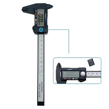 Digital Carbon Fiber Caliper – 100mm/150mm Electronic Vernier Gauge with LCD Display for Precision Measuring, Engineering & DIY 1