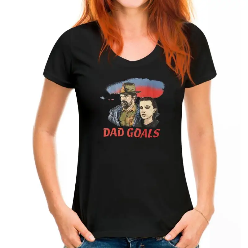 thumbnail image 1 of Stranger tee Things Dad Goals Chief Hopper Eleven TV Show Mens T Shirt, 1 of 5