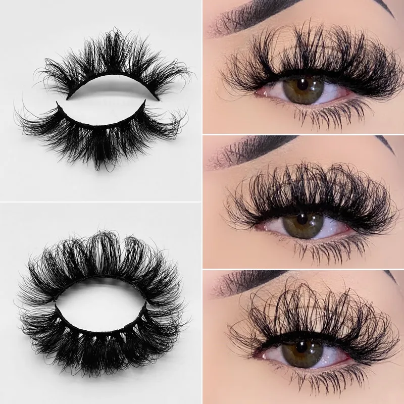 

25 мм русский норковые ресницы натуральные длинные толстые ресницы 100% ручная работа мягкие объемные длинные объемные настоящие норковые Искусственные ресницы