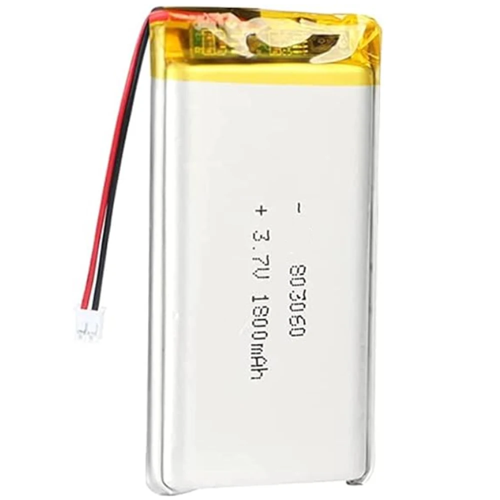 

Rechargeable 3.7V 1800mAh 803060 Li-Polymer Li Battery 2Pin For GPS DVD MOBILE SMART CAMERA POWER WATCH MP4 BANK CHARGING MP3