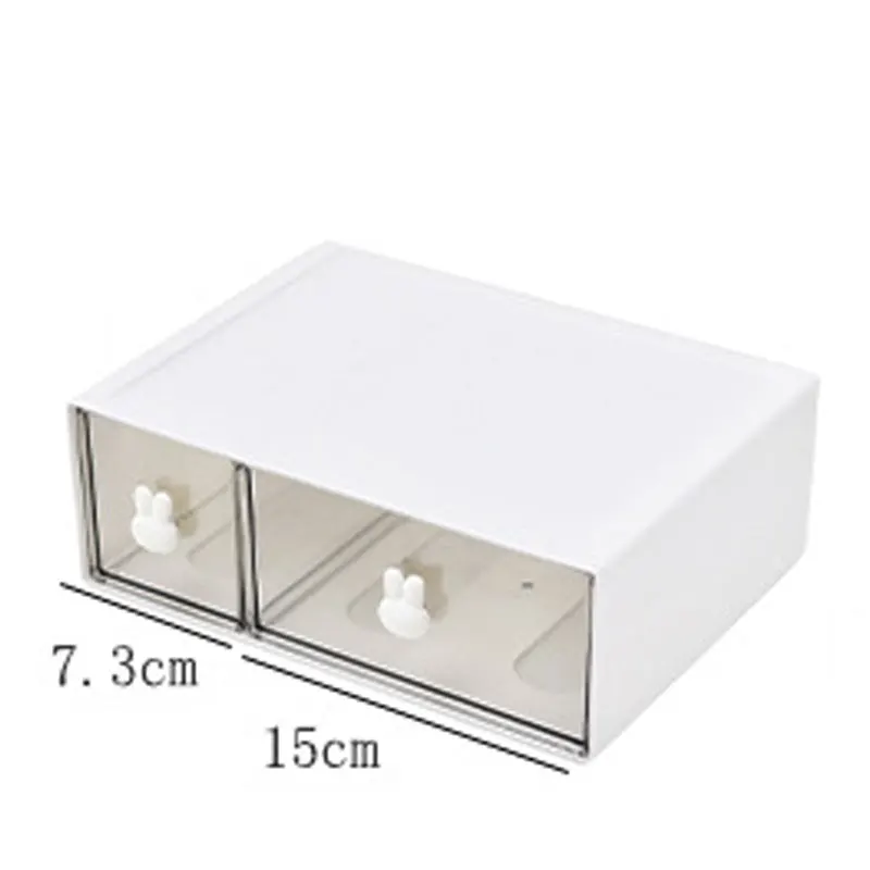 Transparent Desktop Stationery Storage Box Drawer Rack Organizer Desk Jewelry Cosmetic Stationery Storage Boxes Home Organizers