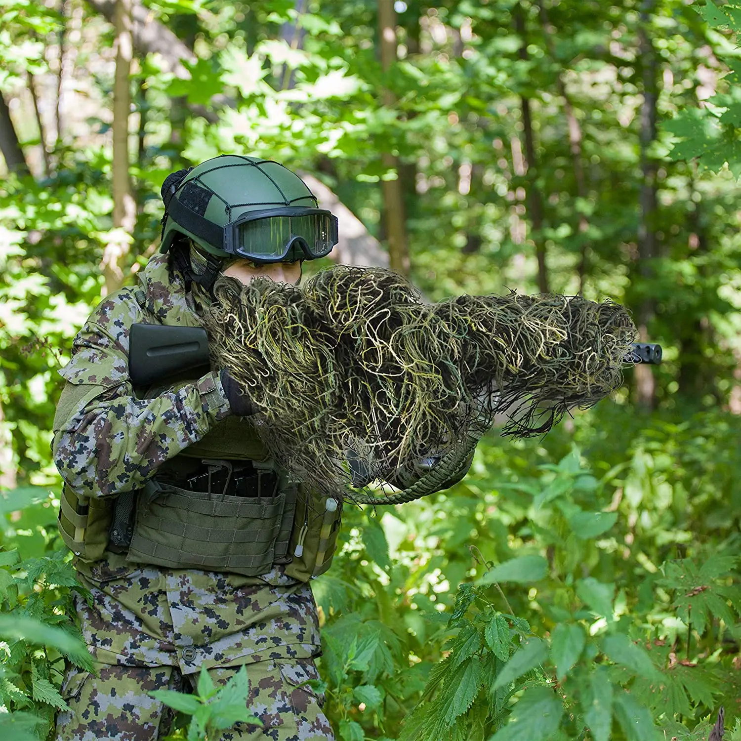 Ghillie Suit Grass Type Hunting Rifle Wrap Rope Stuff Cover For Camouflage Yowie Sniper Paintball Hunt Clothing Parts