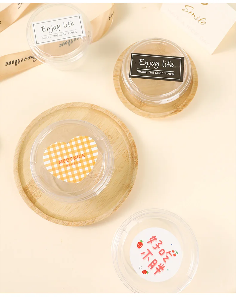 50Pcs 150ML Disposable Mousse Cups Cake With Lid Clear Plastic Boxes Ice-Cream Dessert Picnic Pudding Jelly Dessert Yogurt Cups