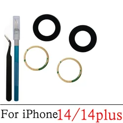 Premium Rear Camera Glass Lens Replacement with Adhesive and Removal Tools (14 - 14Plus)