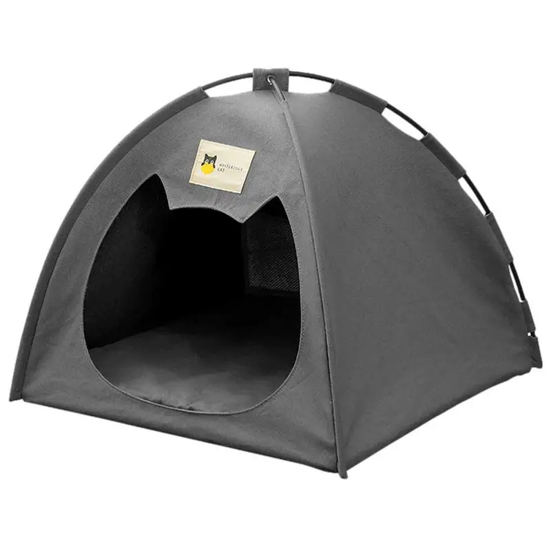 

Cat Tent Bed Warm Waterproof Cat Furniture Tent Washable Foldable Pet Cave Shelter Outdoor Cat House Cat Kennel With Removable