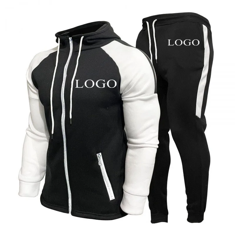 Your Own Design Brand Logo/Picture Personalized Custom Anywhere Men Women DIY Hooded color blocking men's sportswear Fashion New