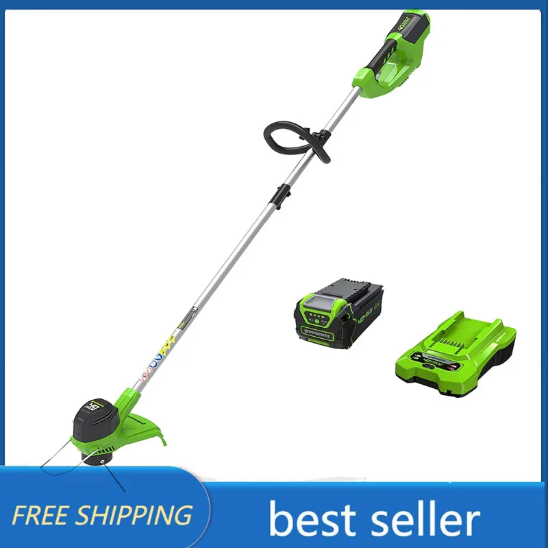 

Greenworks ST40B410 Cordless String, 12" Trimmer (4.0Ah), Green & Black