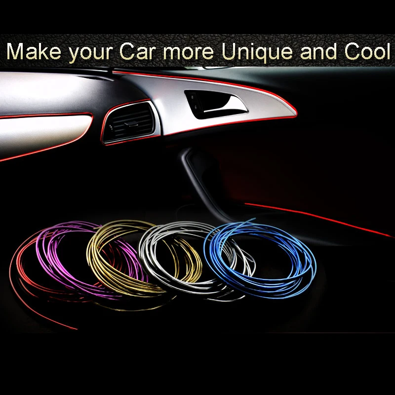 

5M DIY interior decoration line trimming Car accessories for Nissan Teana X-Trail Qashqai Livina Sylphy Tiida Sunny March Murano
