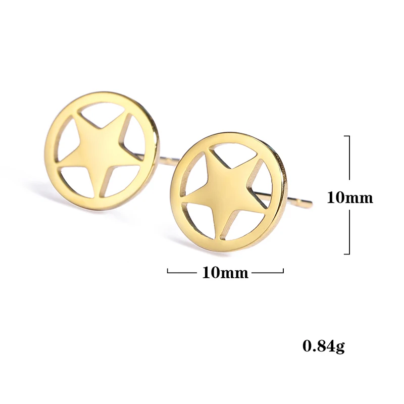 Baobei Orecchini Donna In Acciaio Chirurgico Oro Rosa – A Cuore E Sfera, Ipoallergenici, Arcobaleno