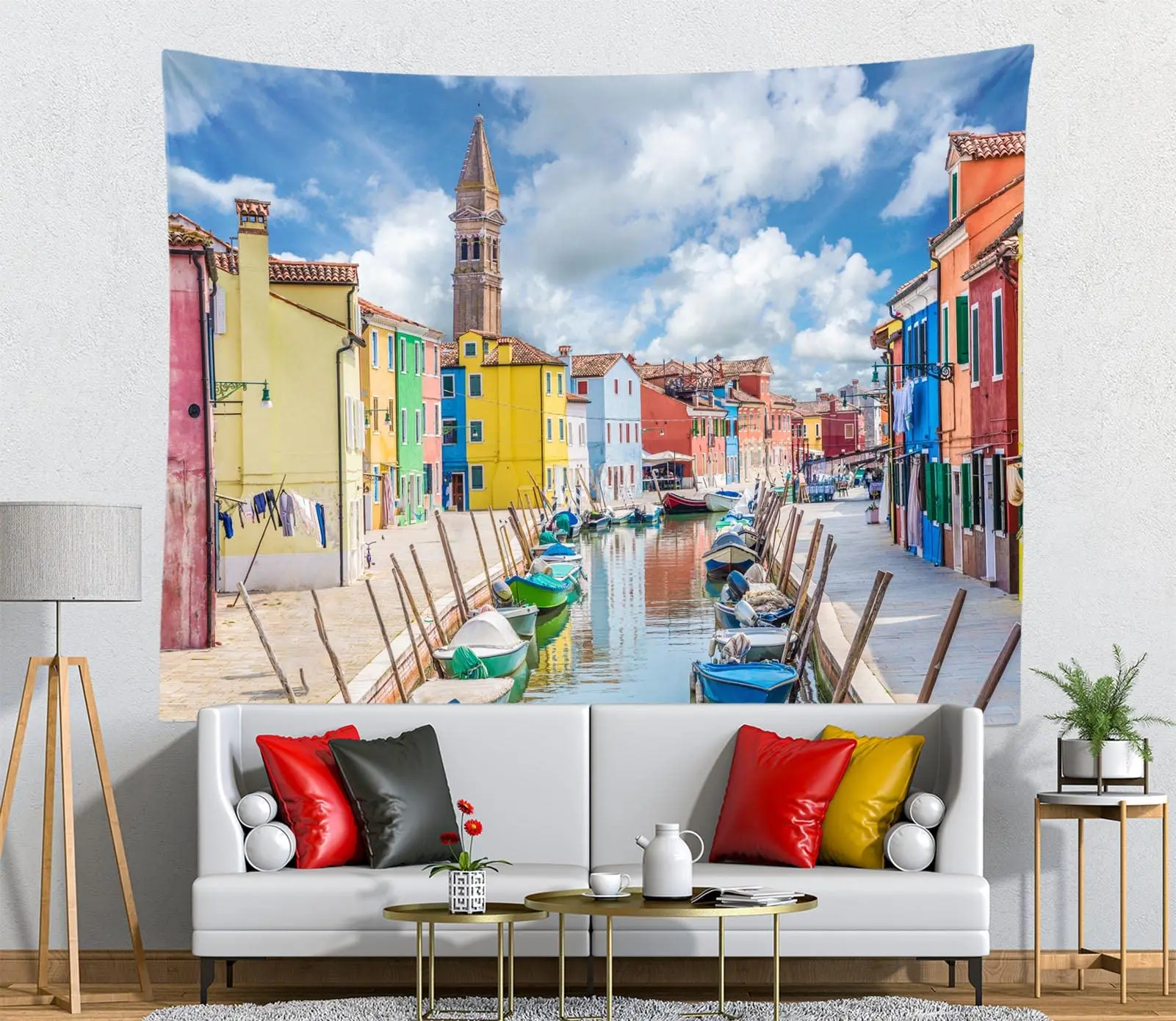 Tapisserie Murale Italienne – Pont Du Grand Canal De Venise, Paysage Art Suspendu, 35x19 Pouces