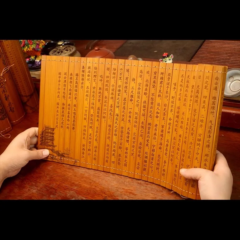 Chinese ancient culture bamboo slips, scrolls, Wang Bo,tengWang Ge, preface, full text, decoration, ornaments,gift giving