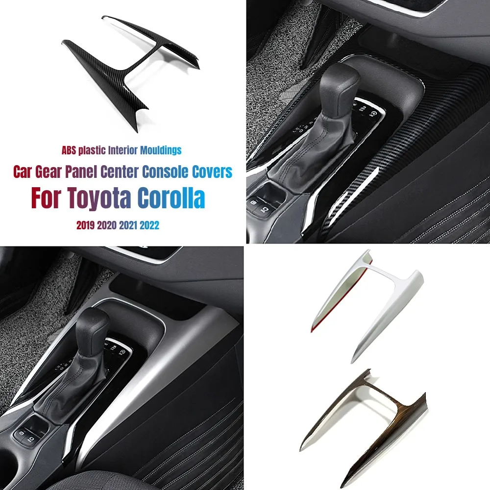 

For Toyota Corolla 2019 2020 2021 2022 Decorative Car Interior Accessories Silver/Carbon fiber Gear Panel Center Console Covers