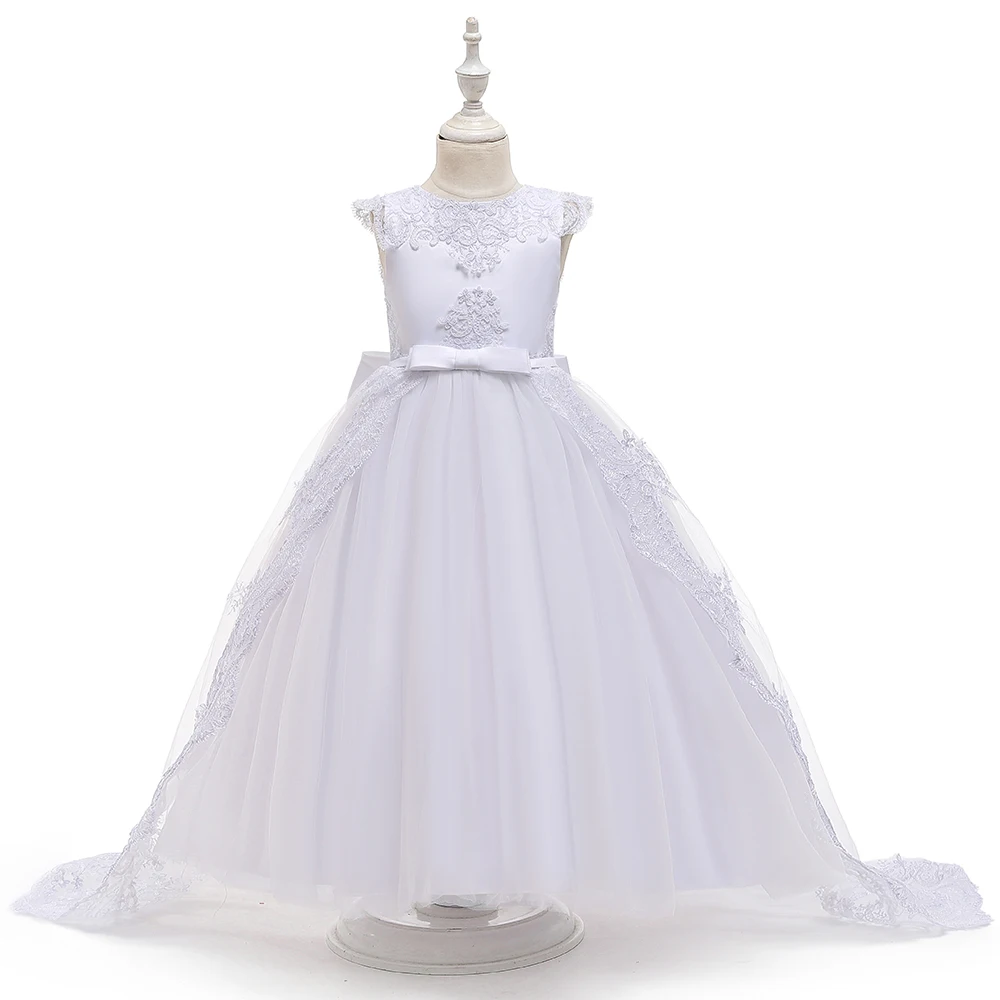 Summer Teenager Bridesmaid Dress Kids Clothes For Girls Children Retro Lace Princess Girl Party Wedding Evening Vestidos girls dress princess costume