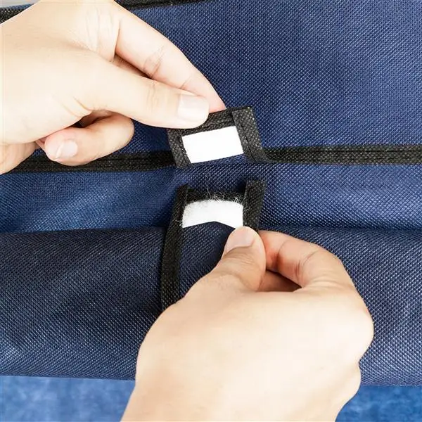 高脚无帆布加侧布衣柜深蓝色69"-30