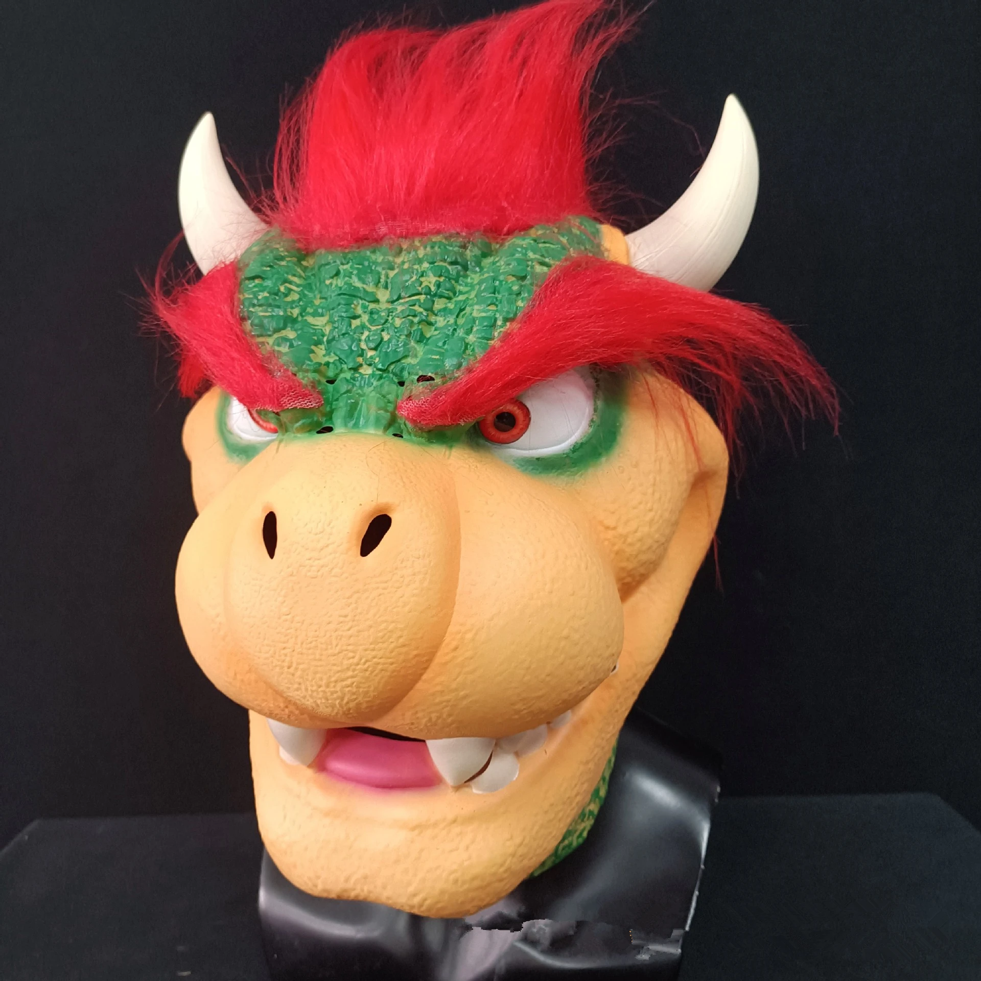 Juego Super Bros Bowser disfraz de Cosplay para hombre y mujer, casco de  látex, accesorios para fiesta de Halloween y Carnaval