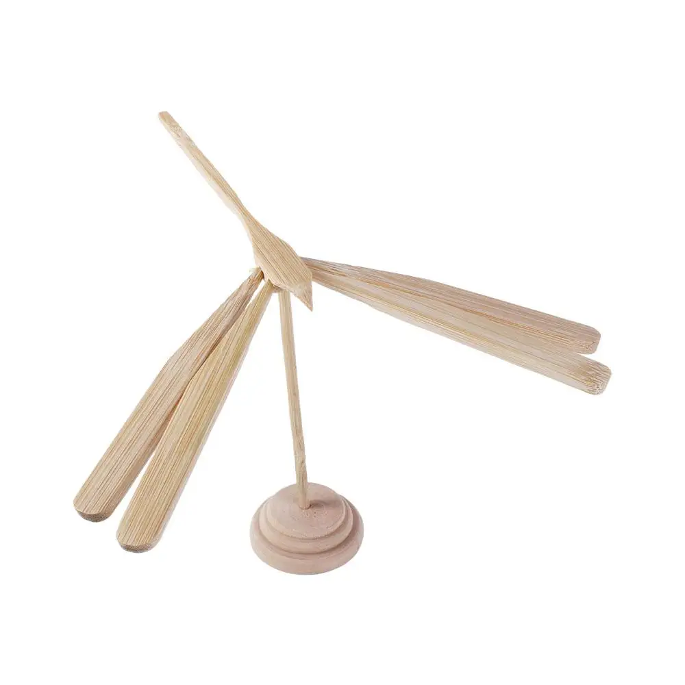 Educational Interactive Toys Balanced Bamboo Dragonfly Wooden Flying Arrow Toys Scientific Display Model Balance Dragonfly Toys