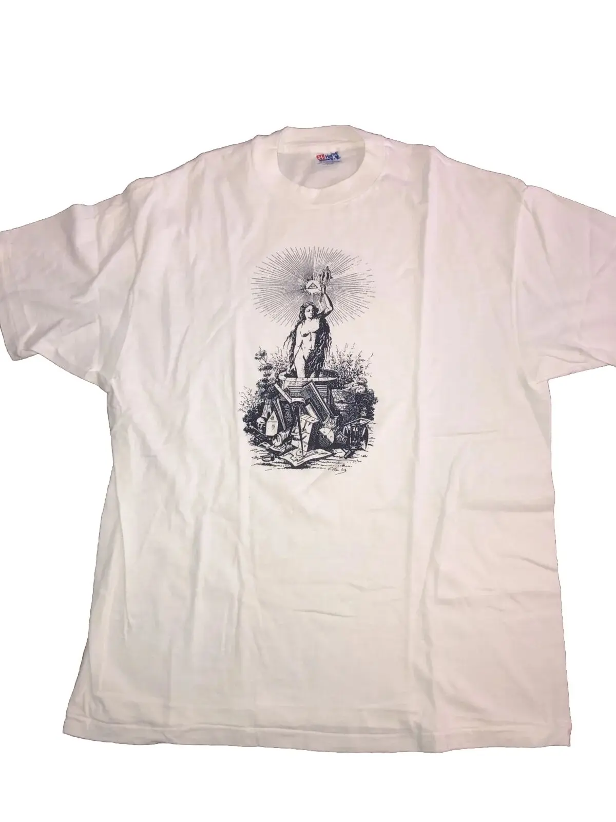 Vtg 90S Free Mason Secret Society T Shirt Sz Xl George Washington Rare Nwot Maniche Lunghe O Corte