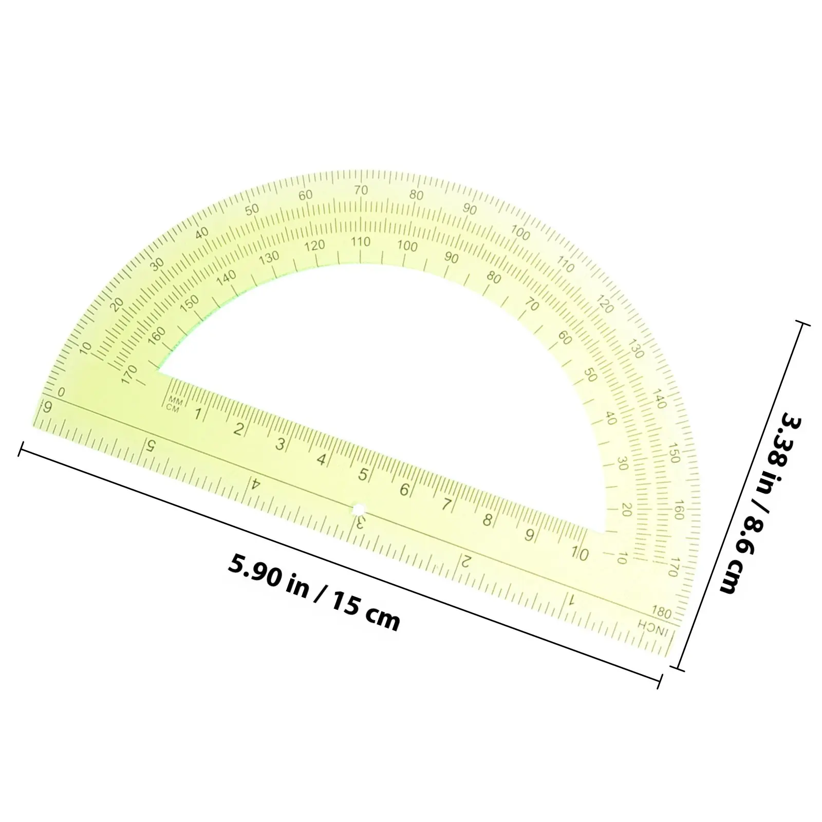 5개입 180도 플라스틱 각도기, 학생용 수학 측정 도구, 학교 제도, 기술 도면, 그림 작성용 각도기
