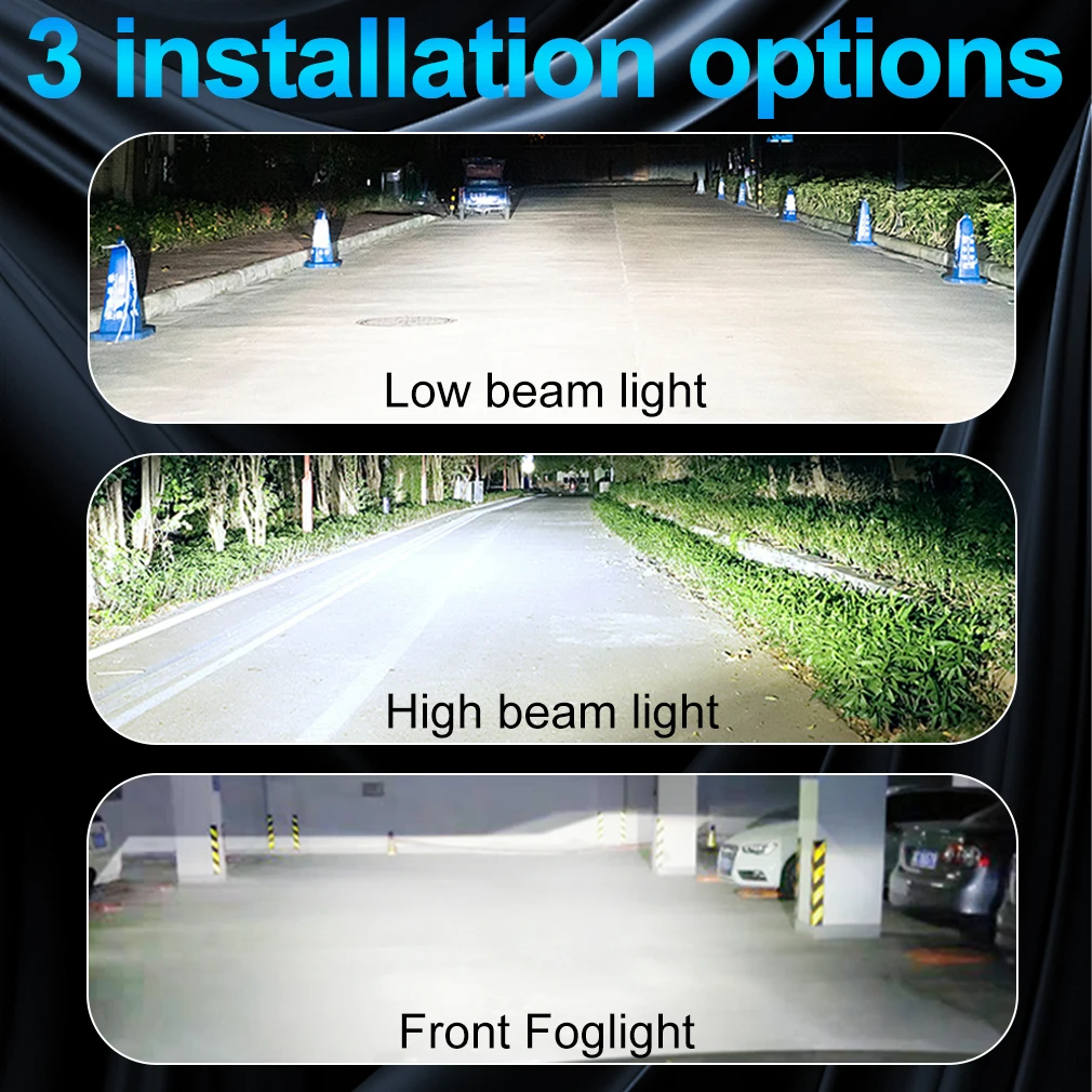 2개입 H4 LED 헤드라이트 전구 Canbus H7 H11 LED 전구 300000LM CSP 자동차 헤드램프용 초고휘도 무선 자동 다이오드 램프 조명 12V