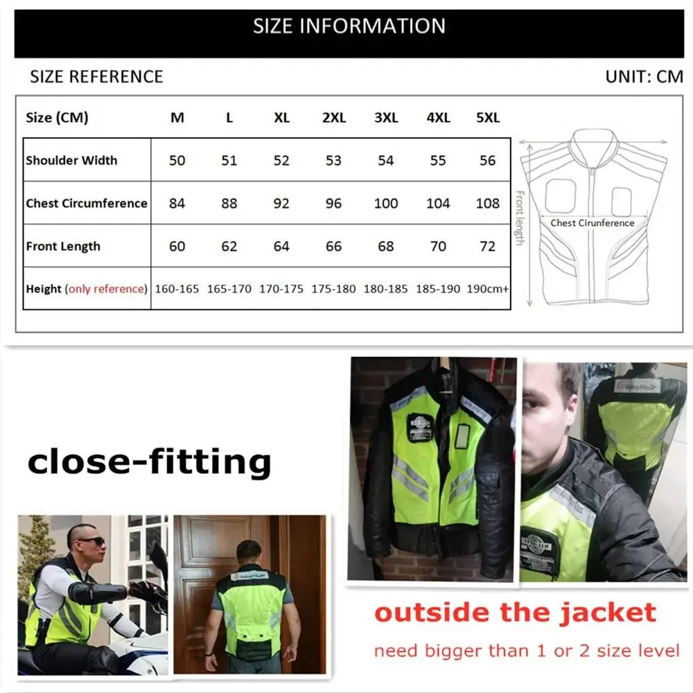 High Visibility Warning Safety Coat Lightweight Wear Resistant Reflective Vest Breathable Professional Motorcycle Jacket
