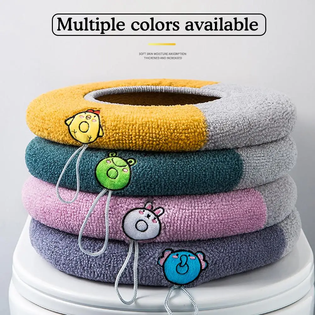 

Universal Toilet Seat Cushion Four Seasons Thickened Toilet Seat Cushion Toilet Toilet Washable Knitted Ferrule Cover House A8Q2