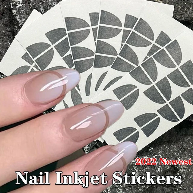 Airbrush Nail Art Stencils Spray Template Nail Stickers Butterfly Star  Flame Flower Leaves Nail Decals Manicure Stencil Too