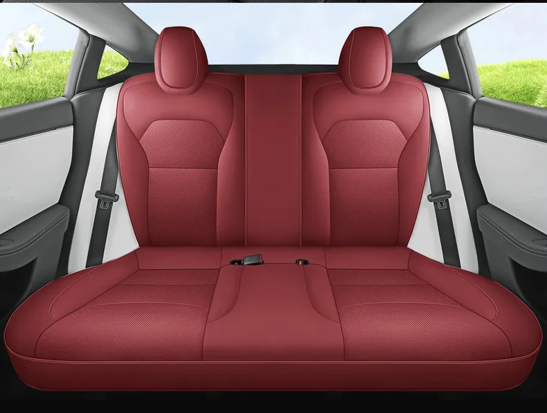 Full Set Seat Covers For Tesla Model Y Juniper 2025 Leather Breathable comfortab