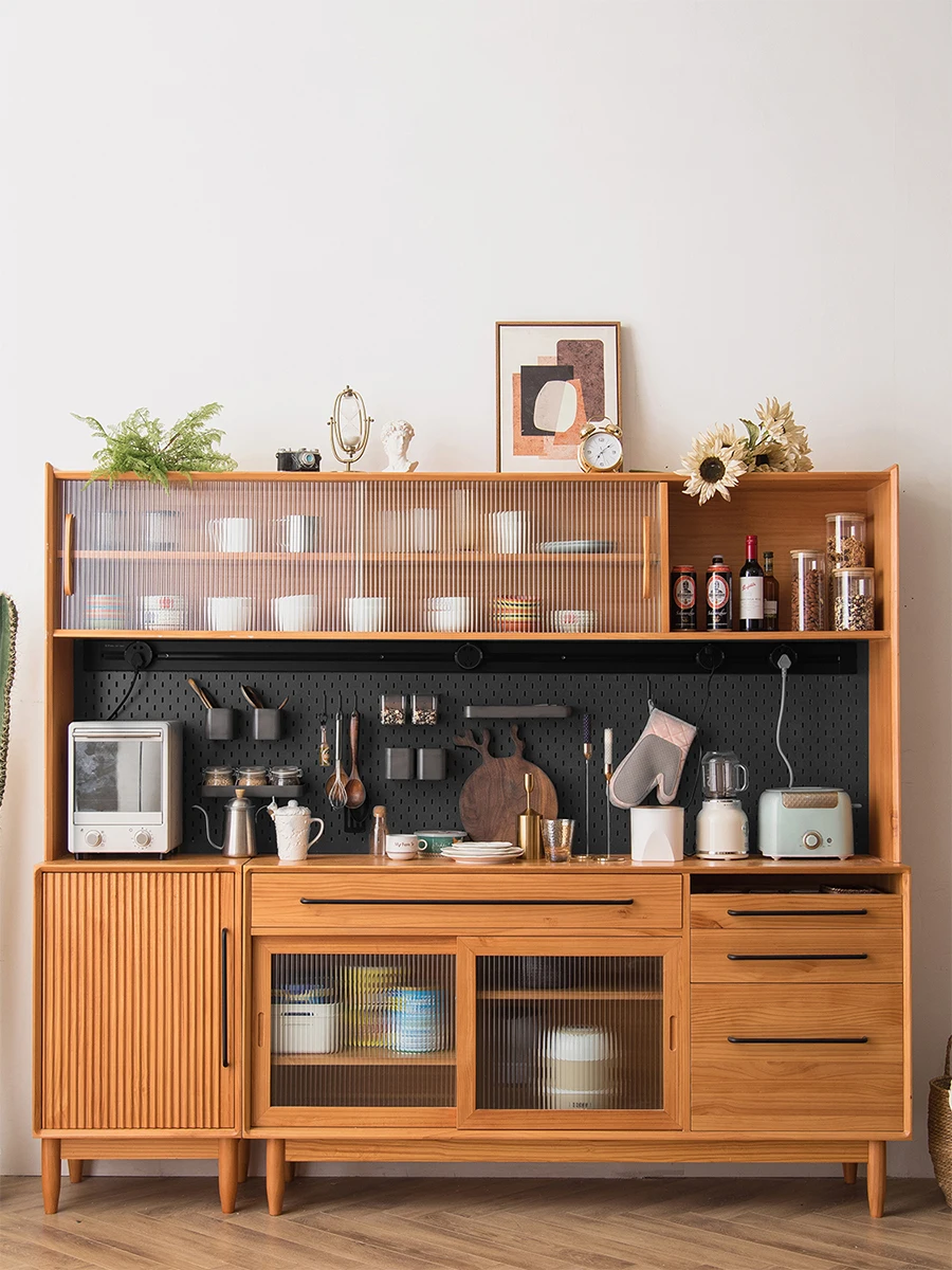 

Буфет из массива дерева, Простой Современный японский чайный шкаф, сланцевый шкаф для гостиной, винный шкаф