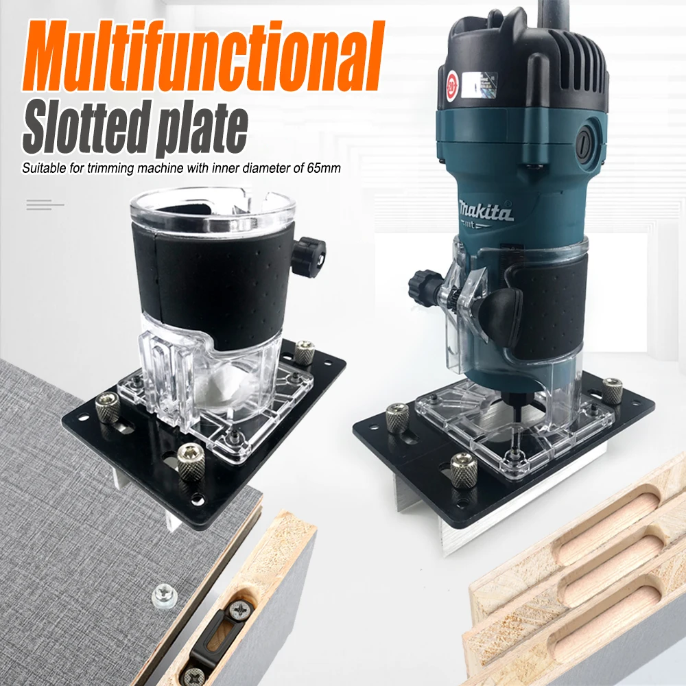 Invisible Connector 2 in 1 Slotter Punch Locator Tool Kit Furniture Trimming Machine Slotting Fixture Milling Woodworking Tools