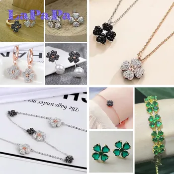 2025 New Fashion Lucky for Women Necklace Earrings Bracelet Adjustable Ring Original Exquisite Jewelry Set Romantic Gift 1