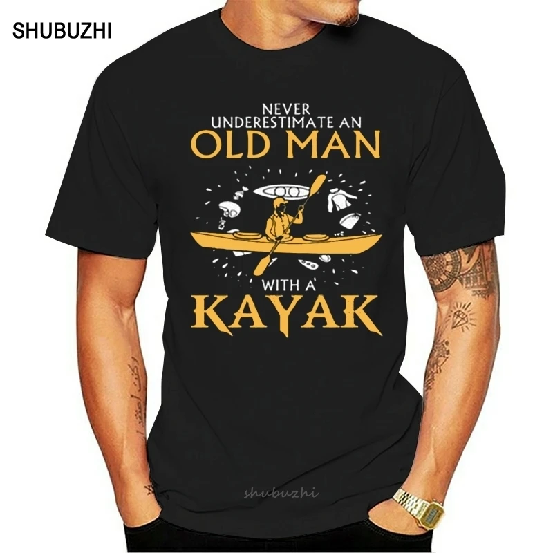 NewFunnyBrandClothingMenCrewNeckShortShortNeverUnderestimateAnOldManKayakingT.jpg