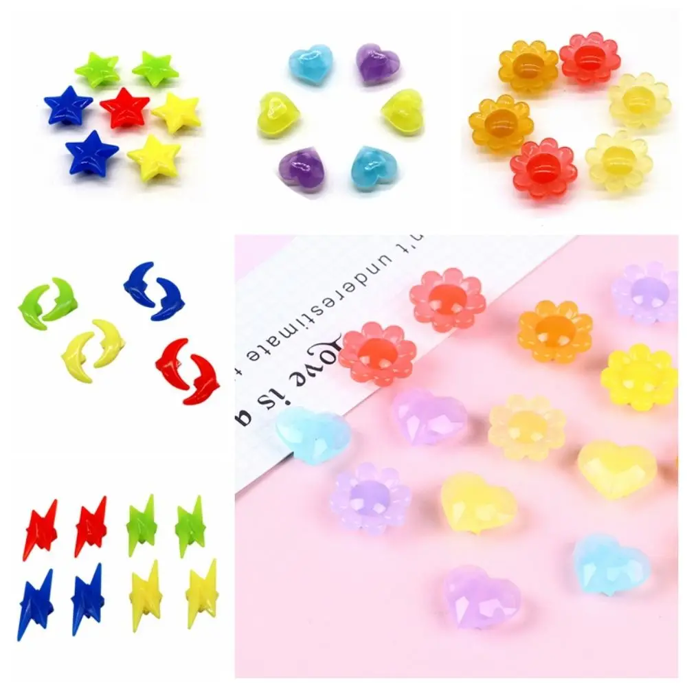 20PCS Colorful Spoke Beads Mixed Color Star Bicycle Wheel Spoke Beads Plastic Glow Children's Bicycle Decoration