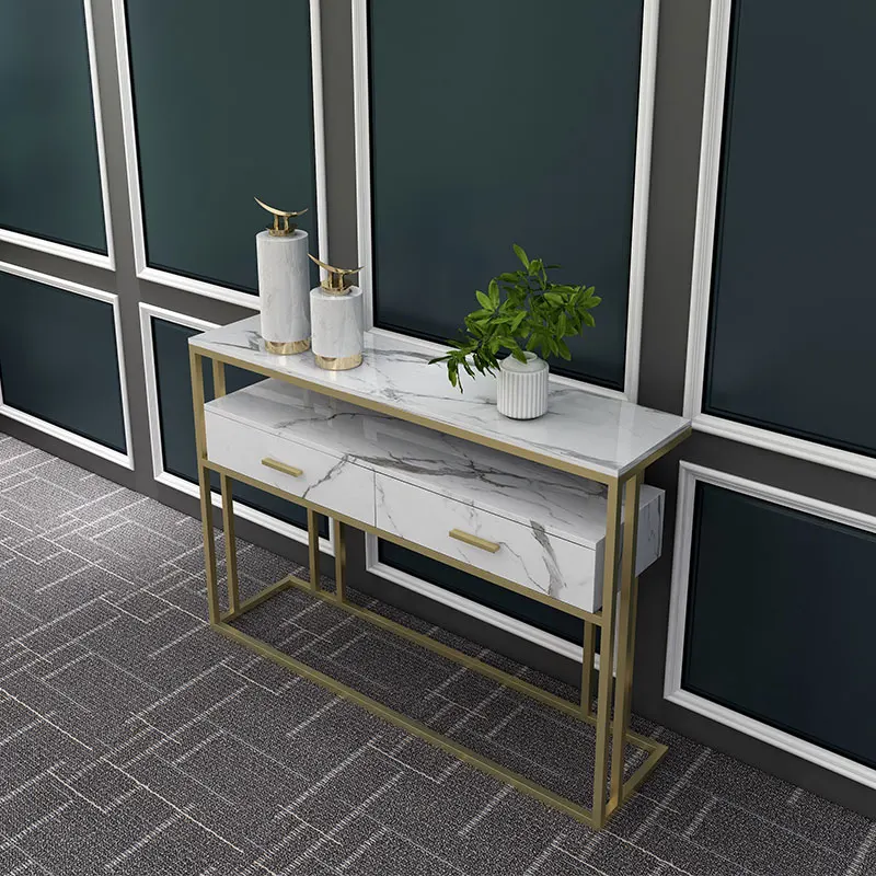 luxury modern entrance hall cabinet minimalist marble console table Livingroom lobby table home transformer table furniture