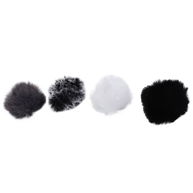 8PCS Universal Lavalier Microphone Furry Windscreen Fur Windshield Wind Muff For Sony Rode Boya Lapel Lavalier Mic 5Mm