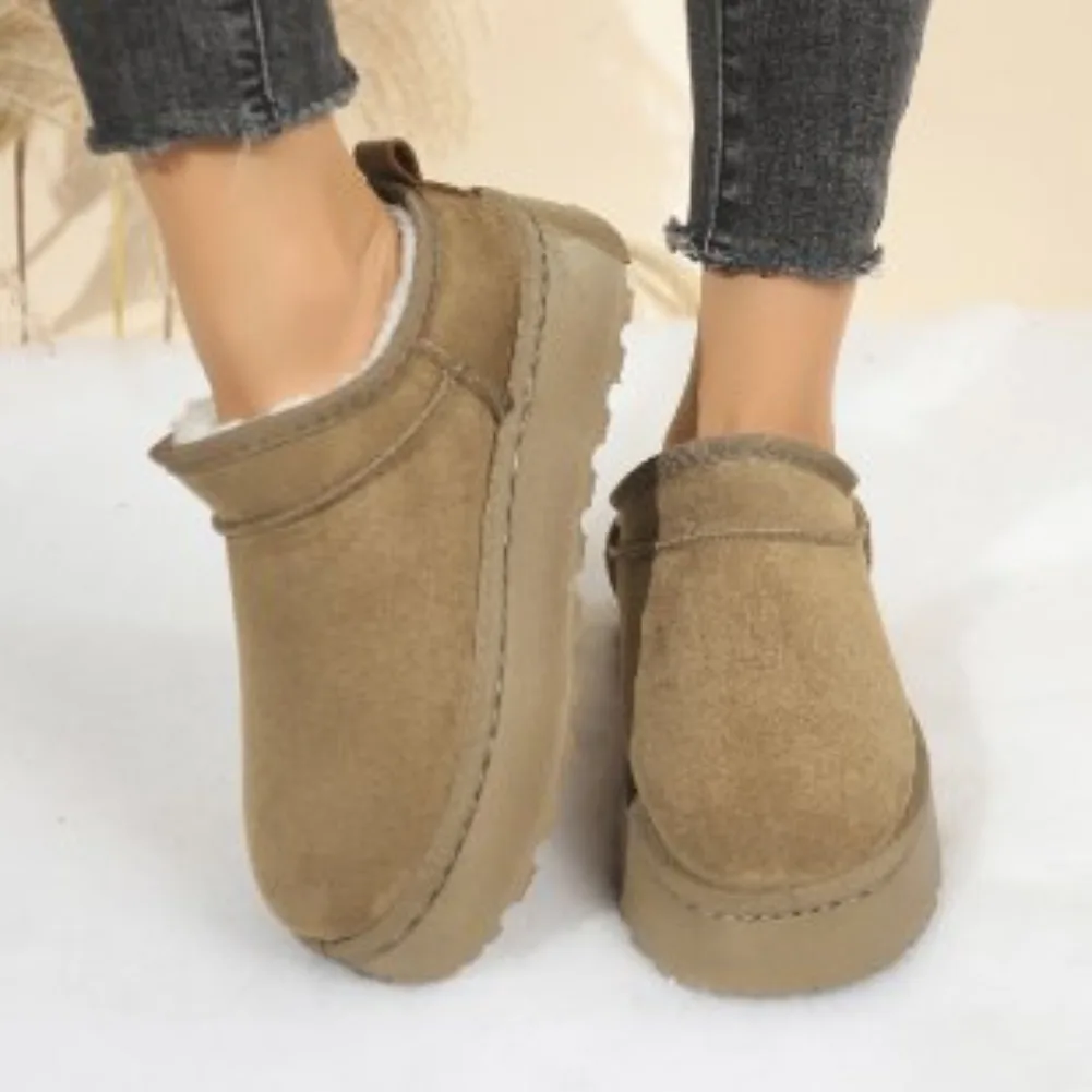 2026 Winter New Warm Boots Fur Women's Snow Boots Thick Bottom Warm Boots Men's and Women's Winter Short Boots Large 43 Fashion