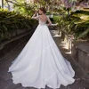 High Quality A-Line Women Bridal Dresses Bright Lace Flower Print Wedding Gowns Graceful A-Line Vestido De Novia 2025 Customized 2