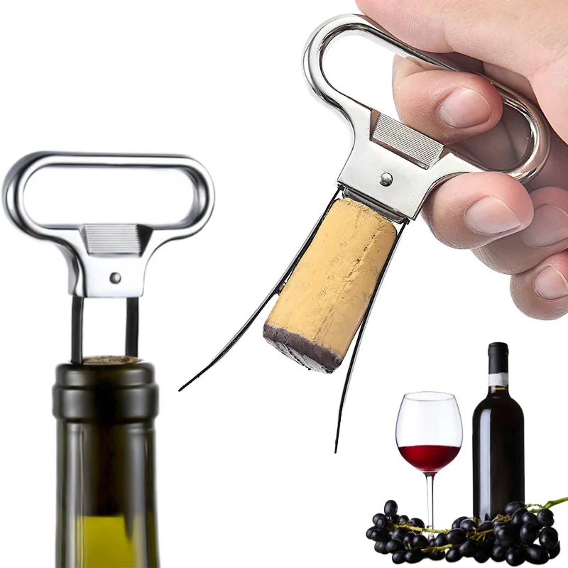 Wine Opener Two Prong Wine Bottle Opener Corkscrew Remover Wine Bottle Opener Home Dining Room Hotel Bar Cork Puller beer opener