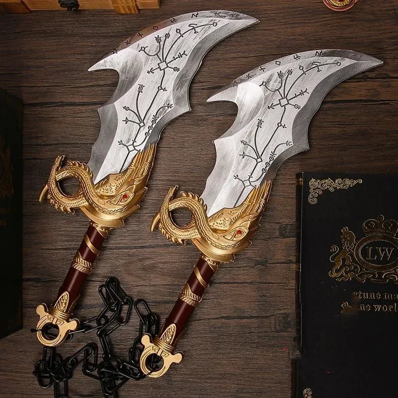 45cm God of War 4 Sword Kratos Cosplay Prop Sabre PU Athena Blade Chaos Ghost Leviathan AXE Real Size Japanese Katana Kid Toy cosplay sword