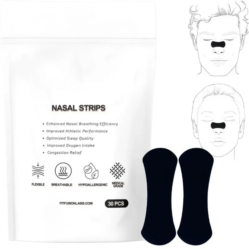 Nasal Strips 50/30Pcs Portable Breathing Nose Strips Right Way Stop Snoring Sleeping Aid Device Easier Breath Improve Sleep stop snoring nose clip,nasal strips,sleep aid instrument,stop snoring,nose strips,stop snoring patch,anti snoring patch,snoring nose strips