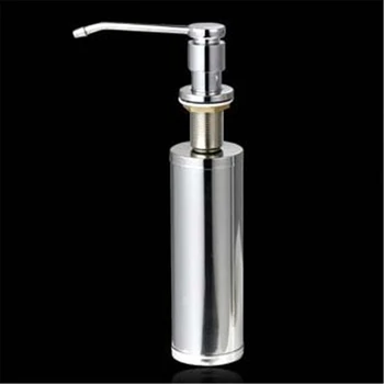 อ่างล้างจานสแตนเลสเครื่องจ่ายผงซักฟอกเครื่องจ่ายสบู่สีดําในตัวออกแบบขวดของเหลวกดหัวปั๊ม 2