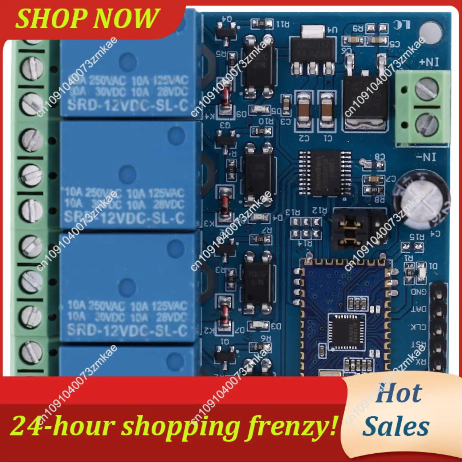 데일리 세일 12V 4채널 리모컨 스위치 블루투스 릴레이 모듈 안드로이드 모바일 모터 LED 라이트 DIY 전자 키트