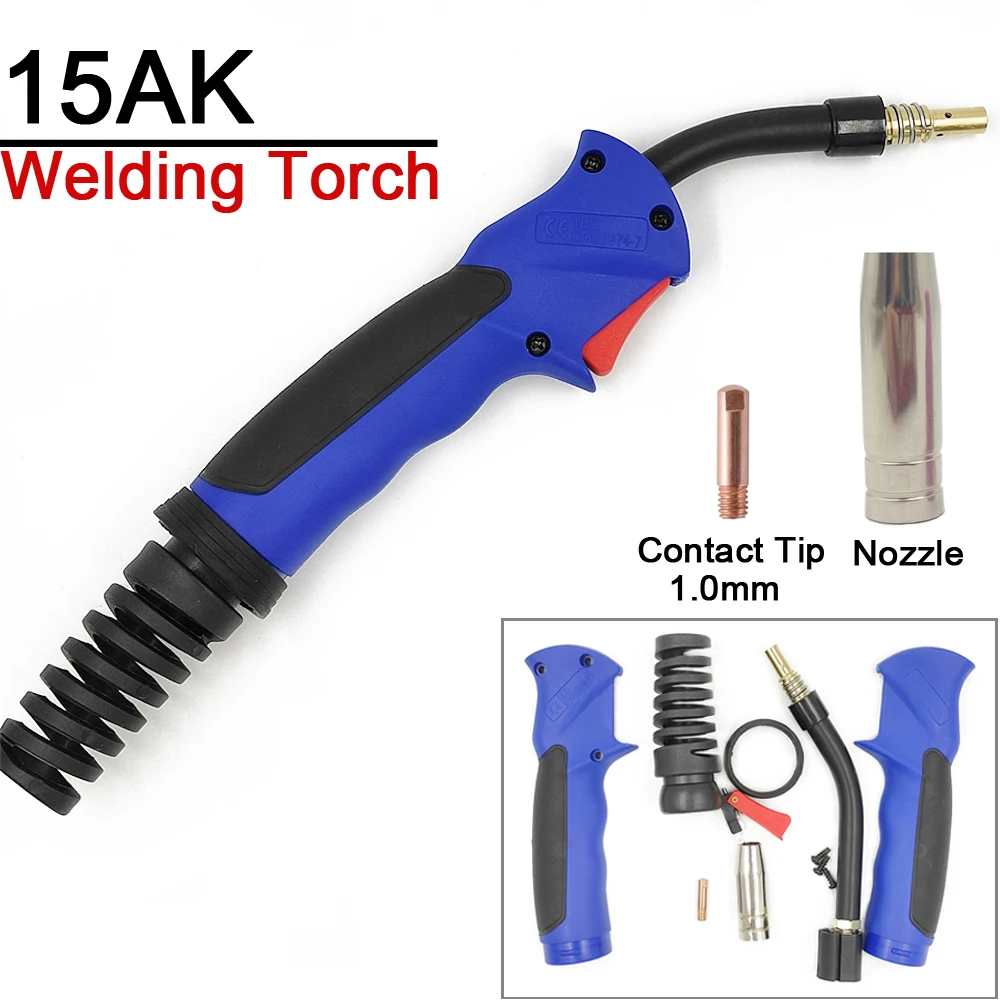 MIG MAG MB 15AK 24KD 36KD Professional Welding Torch Air Cooled Contact Tip Swan Neck Holder Gas Nozzle European Type welding torch